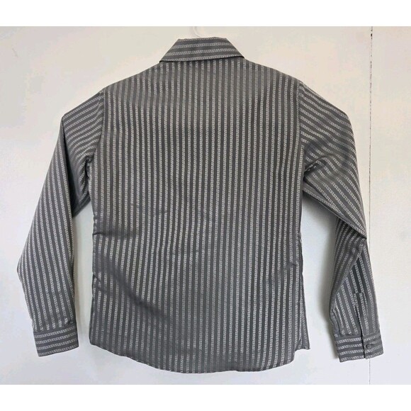 Versace Classic V2 Mens 42 Grey Geometric Button-Up Dress Italy Dress Casual - Picture 7 of 9